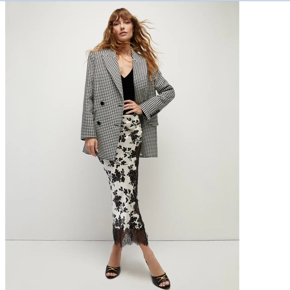 Veronica Beard Hutchinson Jacket Houndstooth Dickey Blazer Size XS
